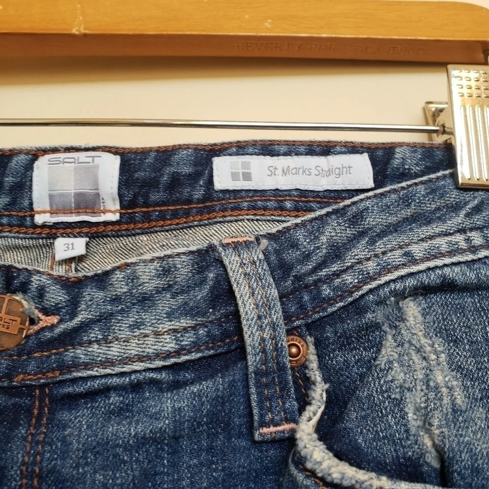 SALT St. Marks Straight Blue Jeans 7JY9P